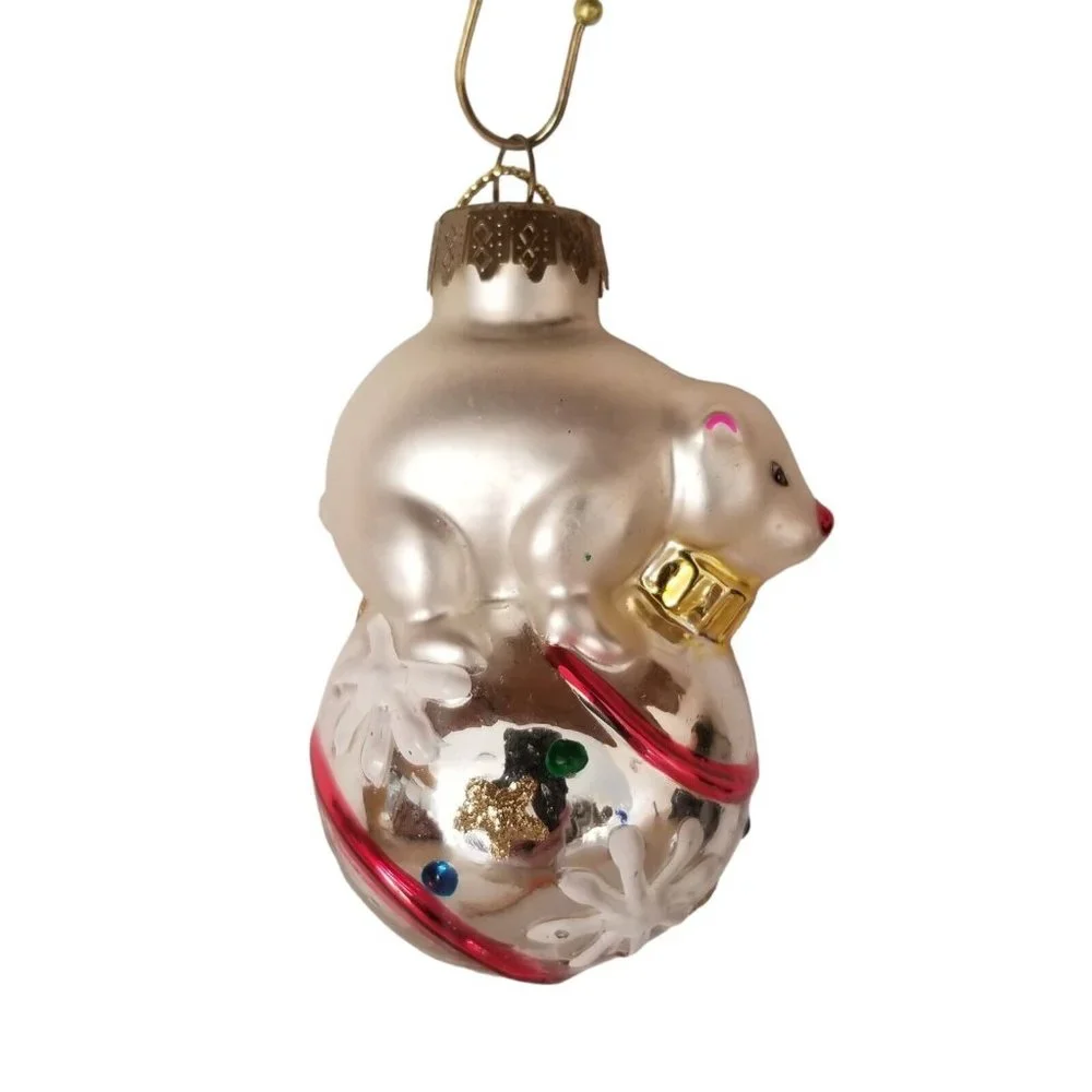 Christmas Ornament Glass Polar Bear Thomas Pacconi Museum Series 2003 Holiday